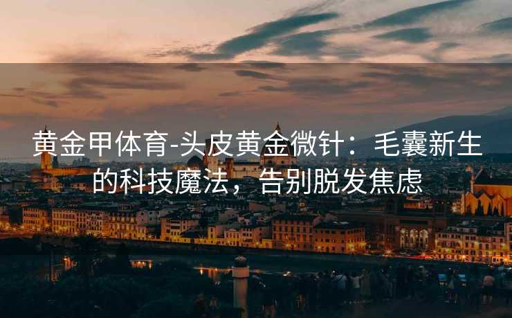 黄金甲体育-头皮黄金微针：毛囊新生的科技魔法，告别脱发焦虑