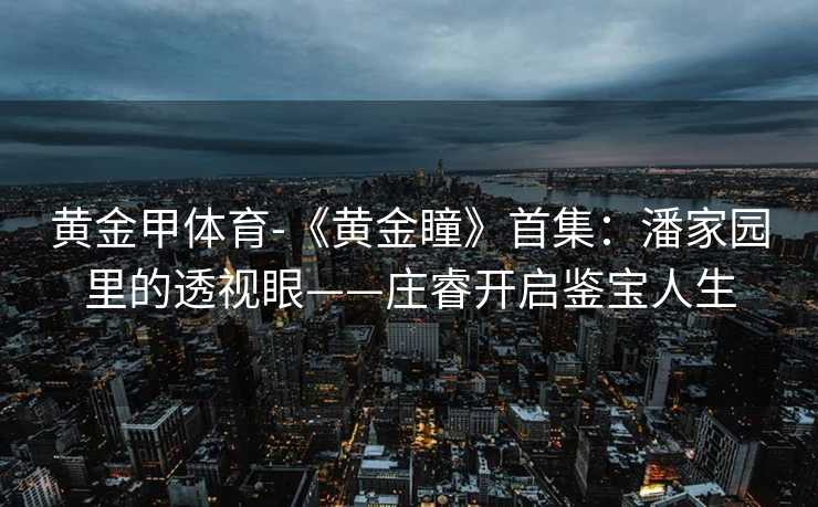 黄金甲体育-《黄金瞳》首集：潘家园里的透视眼——庄睿开启鉴宝人生