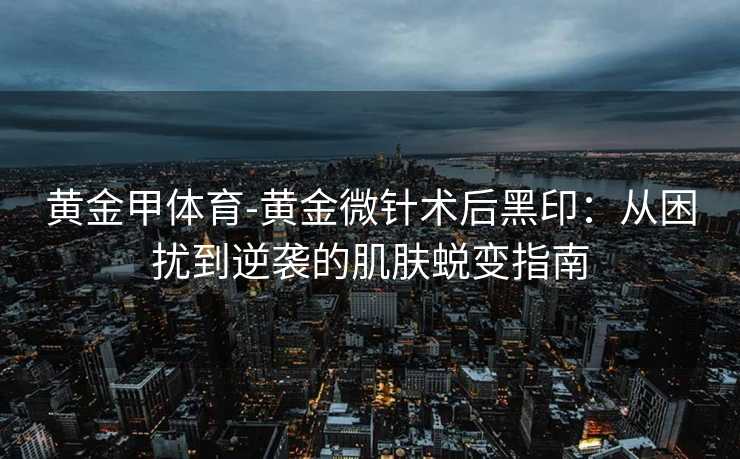 黄金甲体育-黄金微针术后黑印：从困扰到逆袭的肌肤蜕变指南