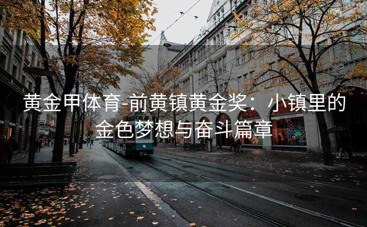 黄金甲体育-前黄镇黄金奖：小镇里的金色梦想与奋斗篇章
